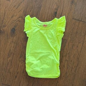 Circo Neon Lime Ruffle Sleeve Tank Top
